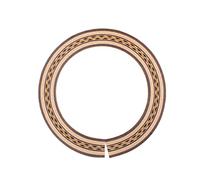 FRCOLOR Roseta De Madera Para Guitarra Acústica Diseño Ondulado Amarillo y Fácil De Instalar Accesorio Decorativo Para Músicos Modelo