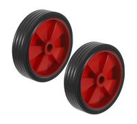 FRCOLOR Ruedas Giratorias Silenciosas para Compresor de Aire 5 Pulgadas 2 Piezas Ruedas Industriales Rojas Resistentes para Movilidad Estable en Electrodomésticos y Talleres