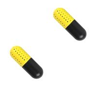 FRCOLOR Secador Zapatillas 2 Piezas Deshumidificador Desodorante En Forma De Cápsula Bolsa De Purificador De Aire Casero Removedor De Zapatos Malolientes Bolas Purificadoras De Aire Yellow