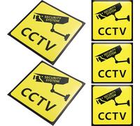 FRCOLOR Señales de videovigilancia 5pcs adhesivo para propiedad privada advertencia de paso prohibido para pared y vidrio