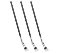 FRCOLOR Set de 3 Pinceles para Rímel Forma en Abanico y Ángulo, Suaves y Cómodos de Usar, de Madera y Aluminio, Herramienta Aplicadora para Pestañas Ocasión