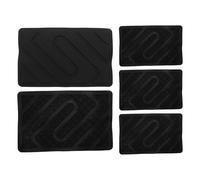 FRCOLOR Set de 5 Parches reparadores en PVC para Alfombrilla de Coche Negro, refuerzan y protegen área del Pedal, instalación rápida para Uso en hogar y Auto