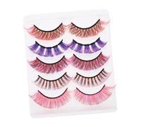 FRCOLOR Set De Pestañas Postizas Mixtas 5 Pares d Curvadas Colorido Fácil De Usar