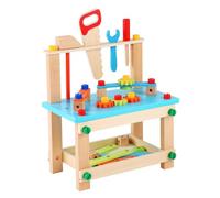 FRCOLOR Silla de Herramientas Infantil de Madera Natural con Accesorios Educativos Juguete de Construcción Creativa para Niñas de Montaje Divertido para Desarrollar Inteligencia y