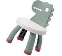 FRCOLOR Silla Respaldo de Dinosaurio Anticaídas, Taburete de Plástico Verde, Tamaño Pequeño para Jardín de Infantes y Estudio en Casa, Asiento y Resistente