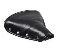 FRCOLOR Sillín de Bicicleta Retro de Cuero Negro para Triciclos y Bicis | Muelles de Acero, Cómodo Protección contra Impactos, Diseño Vintage Simple para Bicicletas de Época Estilo Aleatorio