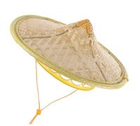 FRCOLOR Sombrero De Bambú Sombrero De Cosplay Sombreros Oriental Primero Sombrero Tradicional Chino Sombrero Japonés Para Hombre Sombrero Cónico Caqui Tejido De Bambú Color Aleatorio