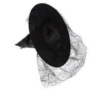 FRCOLOR sombrero de bruja Cosplay colgando sombreros de bruja alborotado aterrador para novedad sombrero de halloween Sombreros de fiesta de Halloween Tela no tejida Negro