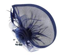 FRCOLOR Sombrero De Malla De Tocado De La Década De 1920 Sombreros De Boda Tocado Azul Gorro y Bufanda De Azafata. Sombrero De Copa De Halloween Diadema De Sombrero Rojo y