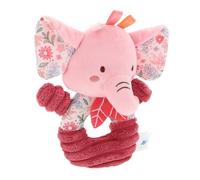 FRCOLOR Sonajero De Peluche Para Niño Niña Forma De Elefante Rosa Suave y Seguro Con Sonido Crujiente Para Desarrollo Sensorial De Recién Nacidos Año Juguete Mullido Para Estimulación Táct