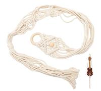 FRCOLOR Soporte de Macramé para y Ukuleles Colgador de Pared Decorativo de Algodón Instalación y Estilo Compatible con Guitarras Acústicas y Eléctricas