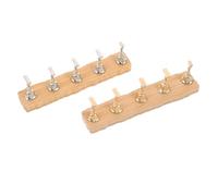 FRCOLOR Soporte de Práctica de Arte de Uñas 2 Piezas Base Estable para Uñas a Presión, Expositor para Manicura DIY Compatible Múltiples Tamaños, Adecuado para Salón y Uso en Hogar