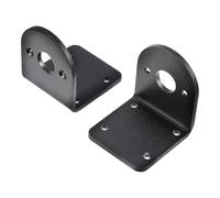 FRCOLOR Soporte Fijo del Motorreductor de Aleación de Aluminio Negro, 2 Piezas Tornillos y Tuercas, Montaje Horizontal para Motor Eléctrico Pequeño Función Anti-óxido