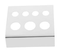 FRCOLOR Soporte para Vasos Pigmentados de Acero Inoxidable 7 Rejillas Duradero Plateado para Artistas Profesionales Accesorios de Belleza para Estudio de Tatuajes