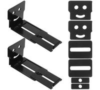 FRCOLOR Soportes de Pared para Barra de Sonido 2 Piezas, Soporte Ajustable de Metal Resistente 8x5x6 Cm, Estante Deslizante para Altavoces, Adecuado para Montaje Debajo del Televisor