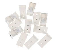 FRCOLOR Soportes para Riel de Cortina de Hierro 12 Piezas Soporte Lateral Curvado para Pared, Riel Ultrafino de Techo Resistente para Montaje en Hogar