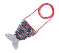 FRCOLOR Suministros para Fiestas de Sirenita Bolsito de Lentejuelas para niñas Bolsito de Monedas con Lentejuelas Bolsa Crossbody Sirena Billetera de Sirenita Monedero Sirena poliéster