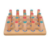 FRCOLOR Tablero de Madera para Rehabilitación de Manos Grande, Tablero de Clavijas para Destreza y Coordinación Ojo-mano, Herramienta para Ejercitar la Motricidad Fina y Flexibilidad