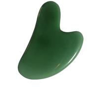 FRCOLOR Tablero de Masaje de Jade Natural para Rostro y Cuerpo Herramienta Gua Sha Facial con Bordes Suaves Forma Corazón Pequeña Ergonómica para Relajación y Cuidado Spa