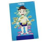 FRCOLOR Tablero Interactivo de Fieltro para Póster del Cuerpo Humano Herramienta Educativa Segura y Duradera para Desarrollo Cognitivo y Actividades Creativas Preescolares