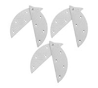 FRCOLOR Tapas de Talón de Hierro para Reparación de Calzado, 3 Pares de Placas Metálicas Resistentes para Suelas de Botas y Zapatos, Almohadillas Protectoras Antidesgaste para