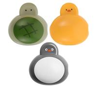 FRCOLOR Tapas Protectoras para Cepillos de Dientes Eléctricos y Manuales, 6 Unidades Diseños de Pato, Tortuga y Pingüino, Cubierta Antipolvo Portátil de Plástico, Funda de Viaje