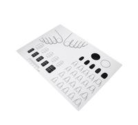 FRCOLOR Tapete Acrílico Para Uñas 1 Unidad 28x21 Cm Silicona Práctica Para Manicura Profesional Diy Base Blanca Para Entrenamiento y Decoración De Uñas