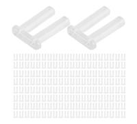 FRCOLOR Tapones de Plástico para Gafas sin Montura 200 Piezas, Doble Fijación, Tamaño 1.7x0.8x7.0 Mm, Accesorios para Reparación y Mantenimiento de Gafas, Compatibles Monturas sin Aro,