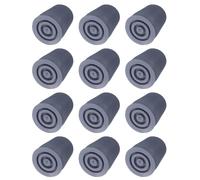 FRCOLOR Tapones para Patas de Silla de Ducha 12 Unidades Fundas Antideslizantes de Goma Gris para Taburetes y Bastones Diámetro Interior 24 MM Protección para Suelos en Baños y Zonas