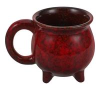 FRCOLOR Taza de Café de Cerámica Roja de 350ml Diseño Temático de Halloween y Asa Ergonómica Práctica para Hogar y Oficina