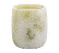 FRCOLOR Taza de Té de Cristal Natural de Piedra Mineral Azul Lantian, Taza Recta Artesanal de 1 Pieza para Ceremonia Kung Fu, Hogar y Oficina, Vaso Multifuncional para Degustación