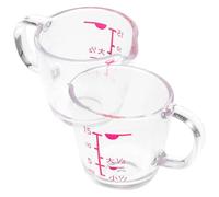 FRCOLOR Taza Medidora Transparente 15 Ml 2 Piezas de Material As Resistente para Cocina, Adecuado para Medir Leche y Líquidos en Hogar, Oficina y Cafetería