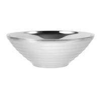 FRCOLOR Tazón Superficie Lisa de Acero Inoxidable Reutilizable de Ramen y Diseño Elegante para Mezclar Ensaladas y Tallarines en Cenas y Reuniones