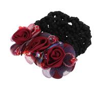 FRCOLOR Tela Hilo De Seda Red Simple Cabeza De Bolsillo Clip Superior Accesorios Para El Cabello Clip Para El Cabello Clip De Una Palabra Malla Gruesa Lazos Para El Cabello Pelucas