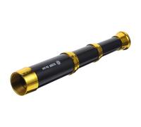 FRCOLOR Telescopio Monocular para Niños Compacto Ajustable De Plástico Negro Borde Dorado, Juguete Portátil para Exploración Científica Al Aire Libre, Uso Senderismo y Viajes,