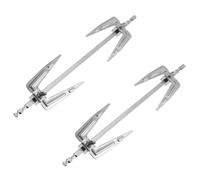 FRCOLOR Tenedores Giratorios Fácil de Usar 2 Piezas de Acero Inoxidable Accesorios para Freidora de Aire, 25 Cm para Barbacoa Ideales para Pollo y Pescado en Fiestas Bbq en Casa
