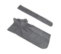FRCOLOR Toalla para Perros Secado Rápido Microfibra Súper Absorbente Bata de Baño Ajustable para Mascotas Grandes y Medianas Talla Gris