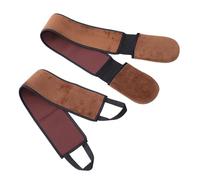 FRCOLOR Toallas Exfoliantes de Baño 2 Piezas Tamaño Medio de Material Flocado Marrón Banda Aplicadora Trasera y Guante para Loción Autobronceadora Uso Corporal