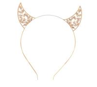 FRCOLOR Tocado De Cuerno Venda Vaca Accesorios Cosplay De Cuernos Cuerna Diadema Con Cuernos De Animales Cintas Para El Pelo De Fiesta Diadema De Fiesta Pedrería