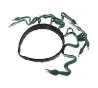 FRCOLOR Tocado de Medusa para Cosplay y Halloween, Diadema de Serpientes de Plástico en Verde Oscuro, Accesorio Decorativo para Fiestas y Disfraces, 1 Pieza