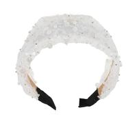 FRCOLOR Tocado De Novia Vintage Accesorios Brillantes Para Mujer Diadema De Cuentas Elegante Para Damas Con Purpurina Perlas Brillantes Lentejuelas Diadema De Novia