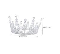 FRCOLOR Tocado De Reina Enjoyado Para Boda Halloween y Cumpleaños Accesorios Para El Cabello De Novia