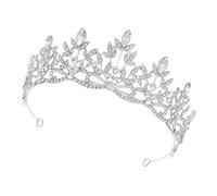 FRCOLOR tocados de novia Boda novias Baile fiesta ducha cabello coronas de cumpleaños para mujer accesorios de cosplay diadema tiara Aleación + de imitación