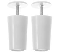FRCOLOR Tope de Cortina Blanco de Plástico y Aleación de Aluminio, Pasador de Obturador Resistente para Cortinas y Persianas en Hogar y Oficina, 2 Piezas