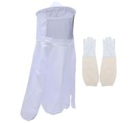 FRCOLOR Traje de Apicultor Blanco de Tela, Ropa de Protección Diseño de Velo, Fácil de Usar, Suministros para Apicultores
