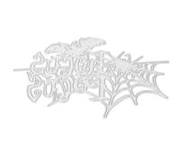 FRCOLOR Troqueles de Corte de Acero al Carbono Práctica y Resistente Plantilla Decorativa de Telaraña Plata para Manualidades Halloween para Álbumes y Tarjetas