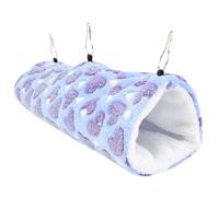 FRCOLOR Túnel Colgante para Hámster y Hurón, Cama Colgante de Peluche Transpirable, Tamaño Mediano, Cama Cálida y Acolchada para Mascotas Pequeñas, Accesorio para Jaula, Adecuado