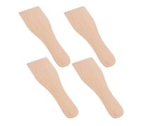 FRCOLOR Utensilios de Cocina de Madera, Set de 4 Espátulas Pequeñas para Pastel y Mantequilla, Raspadores para Hornear y Cocinar, Ideales para Uso Doméstico y Familiar