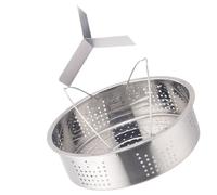 FRCOLOR Vaporera de Acero Inoxidable 304 Estante Multifunción Doble Asa y Separador, Rejilla de Vapor Sanitaria de 21,1 Cm Accesorio para Cocer al Vapor para Cocina Eléctrica