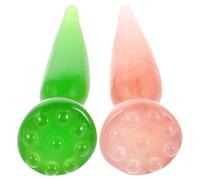 FRCOLOR Varilla de Masaje Guasha 2 Piezas Diseño Loto para Cara y Ojos, Masajeador Facial Puntos de Acupresión, Herramienta para Relajación y Desbloqueo de Meridianos, Uso Corporal y